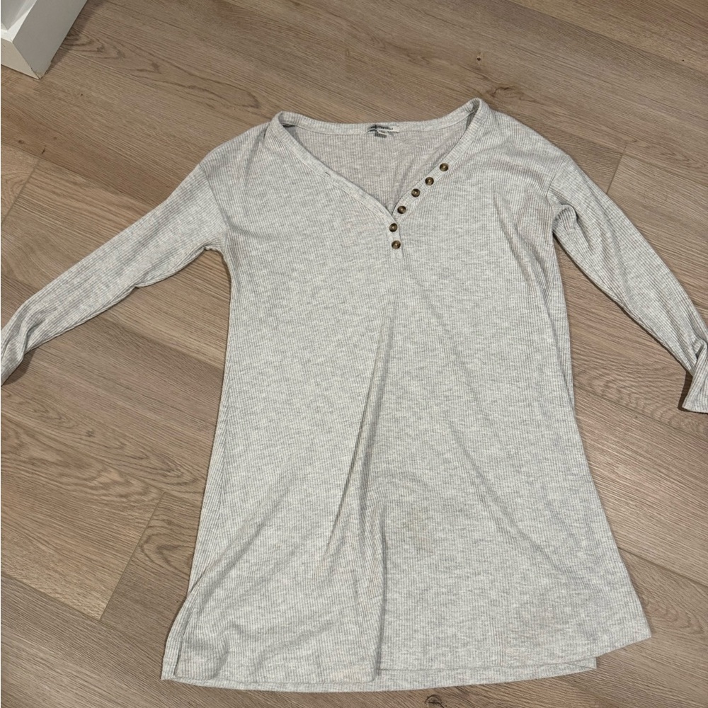 American Eagle Gray Long Sleeve Tunic